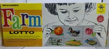 ED-U-CARDS "Farm Lotto" Early-Childhood Game NEW/NOS Vintage