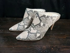 Dolce Vita Cinda Snake-Embossed Leather High-Heel Mules/Sz. 9 EUC