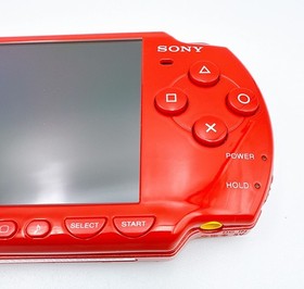 Sony PSP-2000 Console Deep Red Region free Rare w/adapter, battery - Excellent