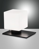 Tischleuchte BüRo Weiß Schwarz Glas H:13 Cm G9 Dimmbar Tischlampe Wohnzimmer
