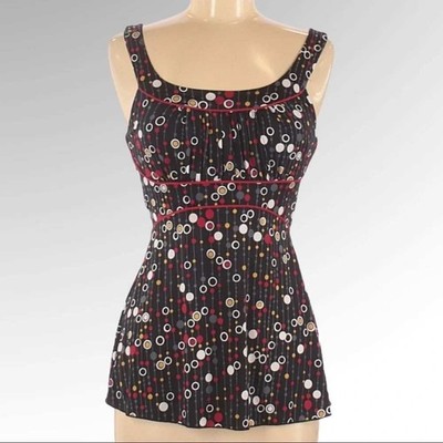 XOXO Y2K Bubble Print Tank Top Medium Retro Empire Waist Stretch Cami M
