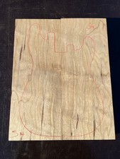 LIMBA / KORINA 2-piece Strat-style guitar body set 505 x 400 x 48mm S14