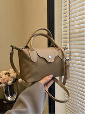 Women's Fashionable And Casual Versatile Contrasting Fabric Dumpling Bag