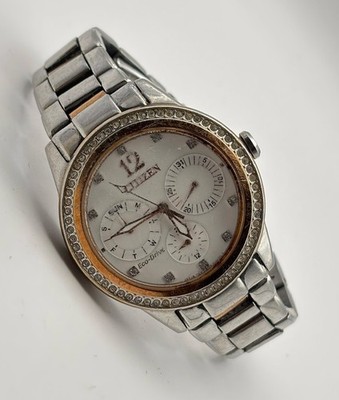 Citizen Eco-Drive 8729-S094046  SS Diamond Lady's Watch Silver #4.24