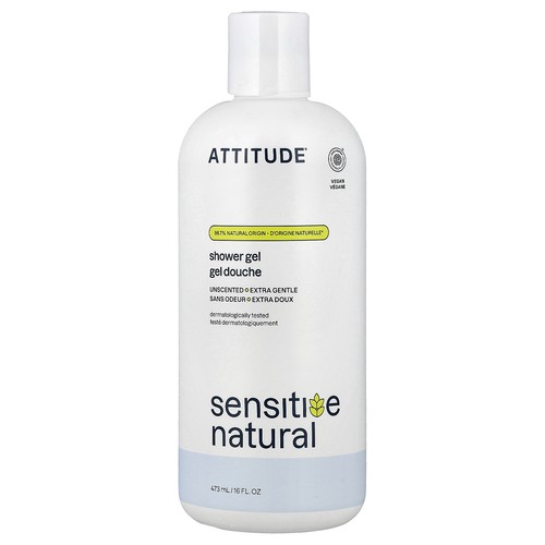 Sensitive Natural, Shower Gel, Unscented, 16 fl oz (473 ml)