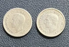 1940, 1943 Silver (.800) Canadian Dimes 10 cent 2 coins, 80% Silver