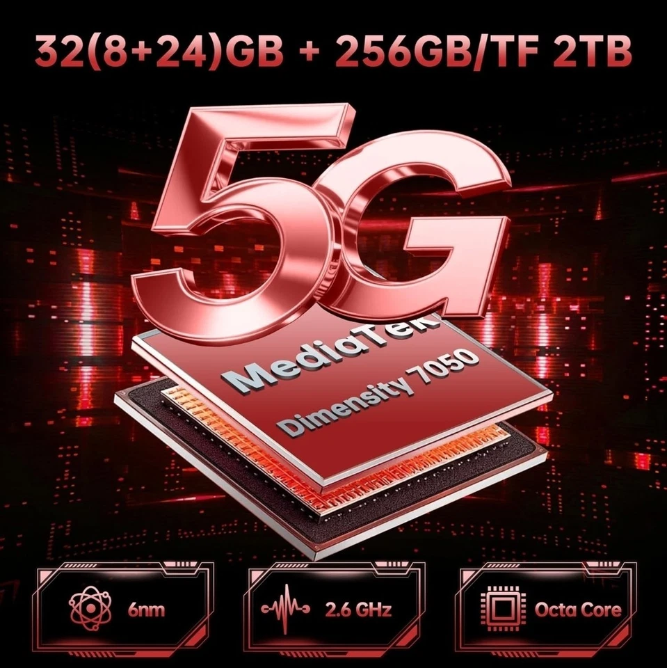 OUKITEL WP56 5G Rugged Smartphone 32GB+256GB 6,78"FHD+ 120Hz Android 15 Nero - Immagine 2 di 4