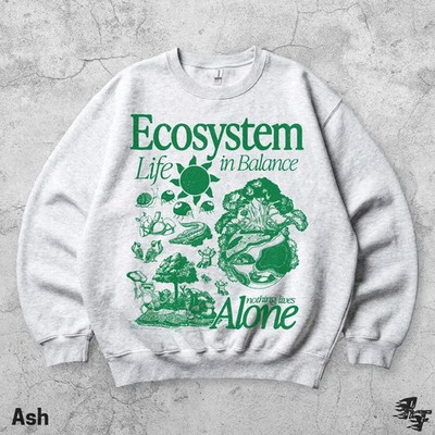 Vintage Ecosystem Biology Sweatshirt Nature Science Aesthetic