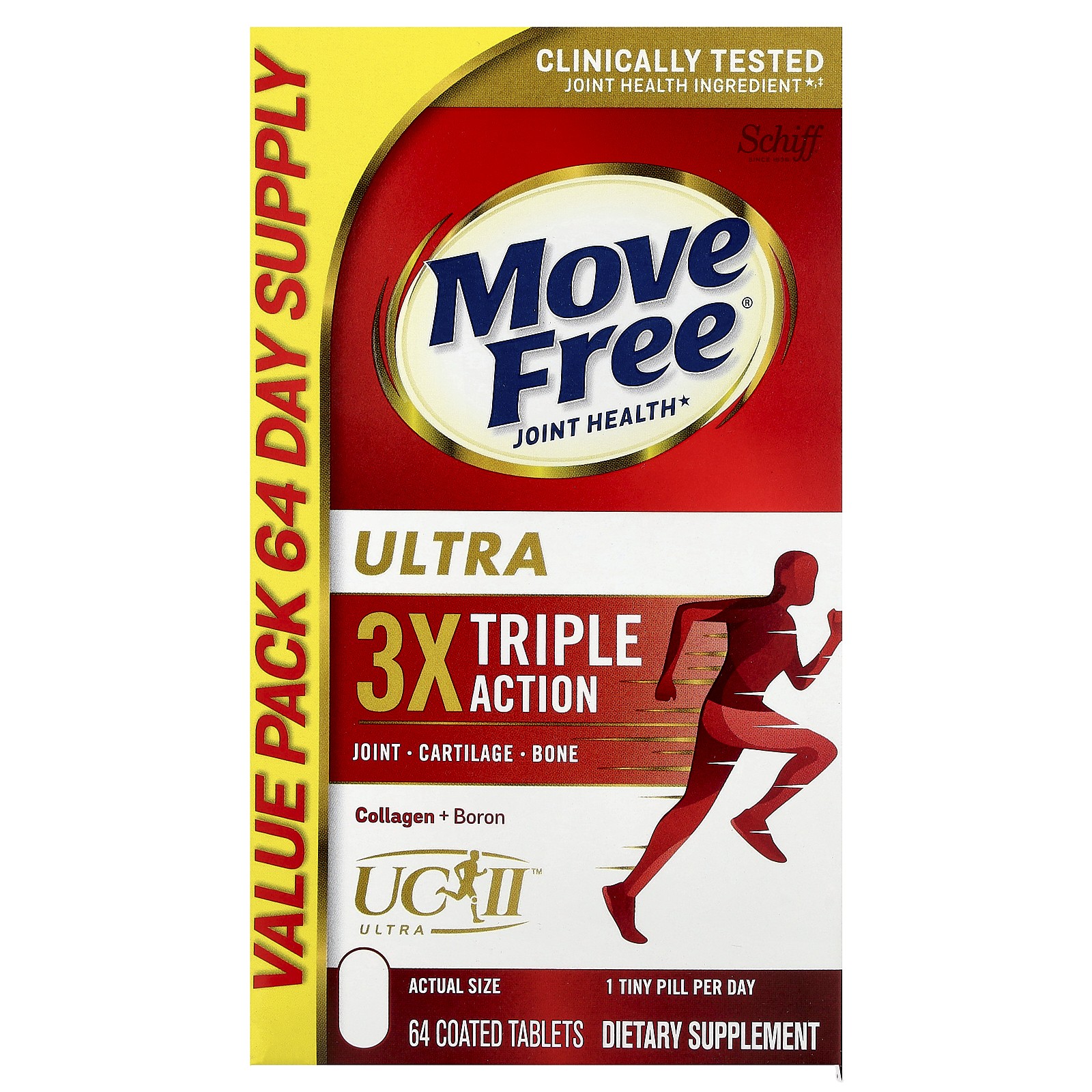 Move Free  Joint Health, Ultra, Triple Action, 64 Coated Tablets