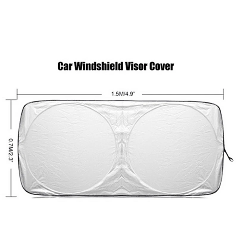 Jumbo Parabrisas Parasol Para Cubierta de Coche Parabrisas Frontal Parasol 150*70cm Foto 2 de 4