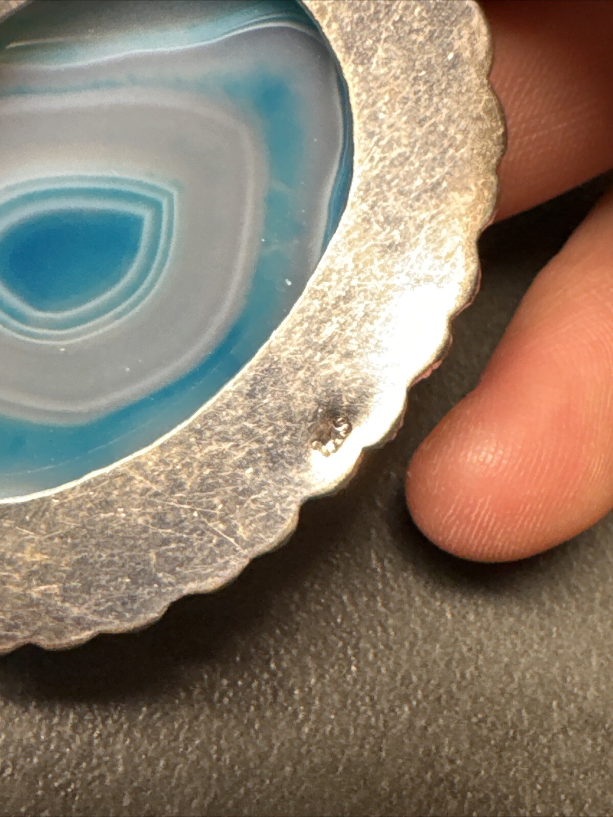 Gorgeous Large Statement 925 Sterling Silver Blue… - image 6