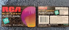 RCA Hi Fi Stereo Lot of 2 Blank Audio Cassette Tape 60 Minute Capacity Each New