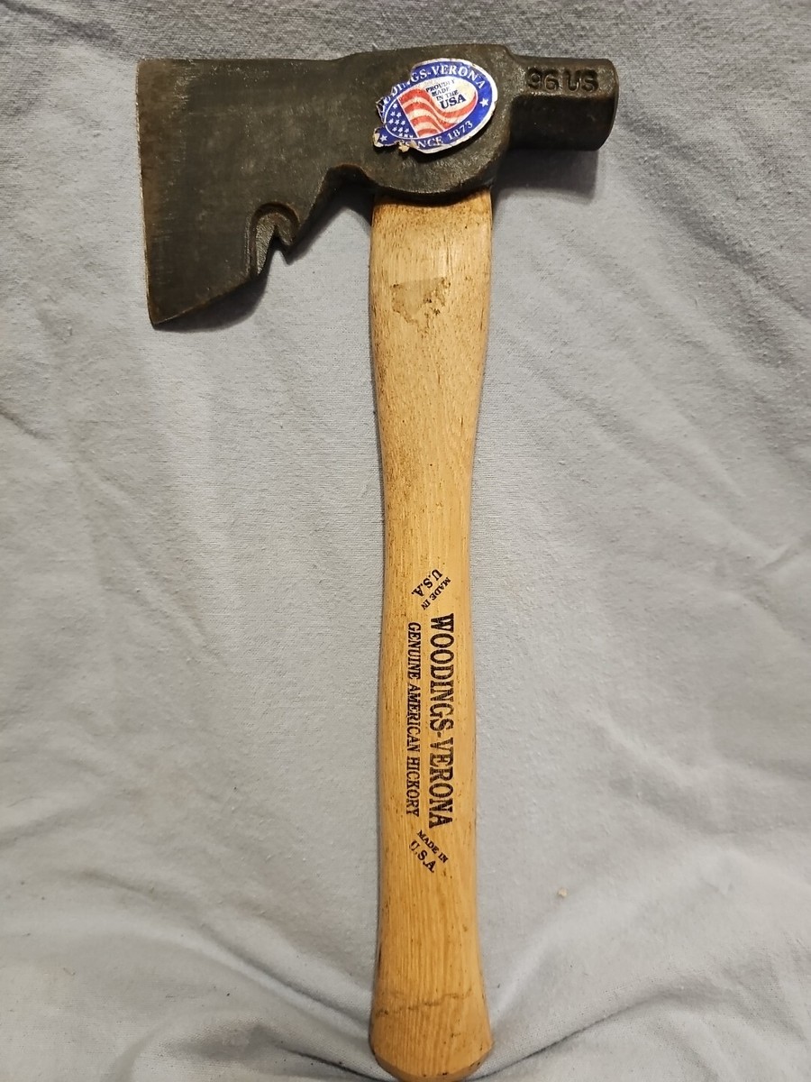 WOODINGS-VERONA Hatchet Half Axe Hickory Wood Handle Made In WOODINGS-VERONA Hatchet Half Axe Hickory Wood Handle Made In