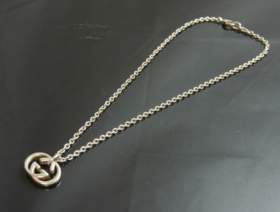 Autentica collana Gucci in argento sterling ad incastro #253 - Immagine 2 di 4