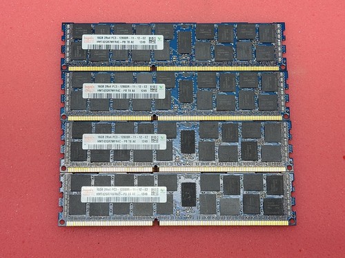 LOT OF 4 Hynix 16GB 2Rx4 PC3 12800R HMT42GR7MFR4C PB T8 AE Server 