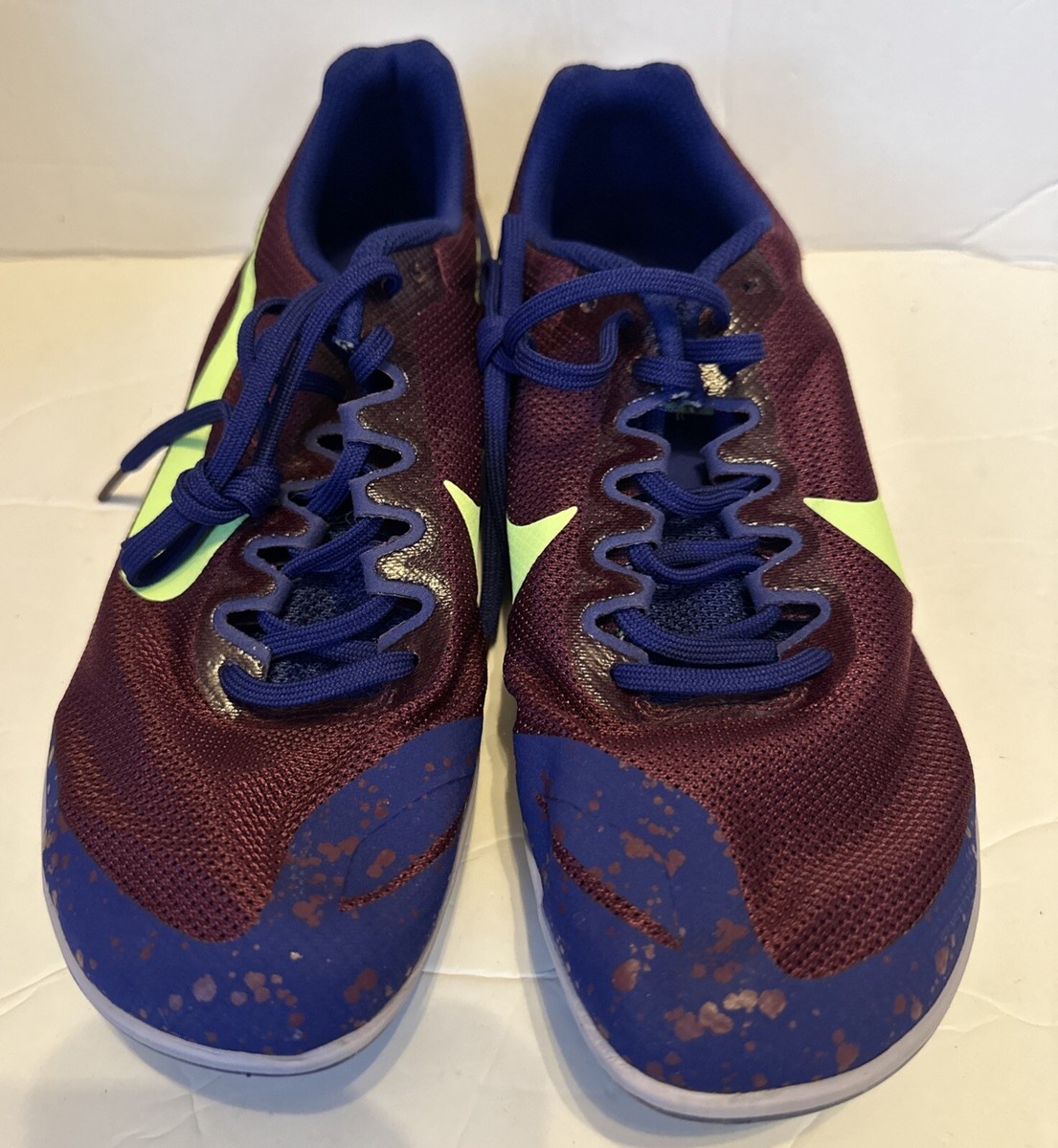 Nike Zoom Rival D  Bordeaux/Lime Blast 907566-600 Nike Zoom Rival D 8 Bordeaux Lime Blast 907566-600 W Spikes  main image 2