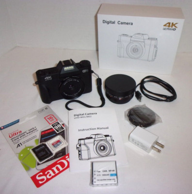 Digital Camera 4K Ultra HD W01/W02 WIFI NEW OPEN BOX w/ Accessories