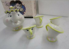 Vintage Beauty And The Beast Disney Ceramic Tea Set IOB