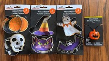 6 Celebrate Halloween Cookie Cutters Cat Bat ...