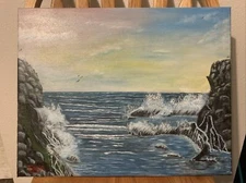 Ocean Cove painting on canvas 16x20