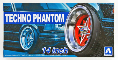 1/24 Techno Phantom 14'' Tire Wheel Set AOSHIMA CAR MODEL ACCESSORY