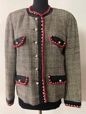 Splendido blazer corto da donna anni 90 | Modello classico a pied de poule