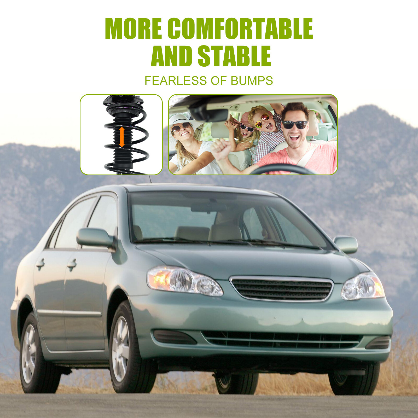 Conjunto de amortiguadores delanteros para Toyota Corolla 2003-2008, juego de 2