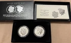 2023 S Morgan And Peace Silver Dollar Reverse Proof Set 23XS Box & COA