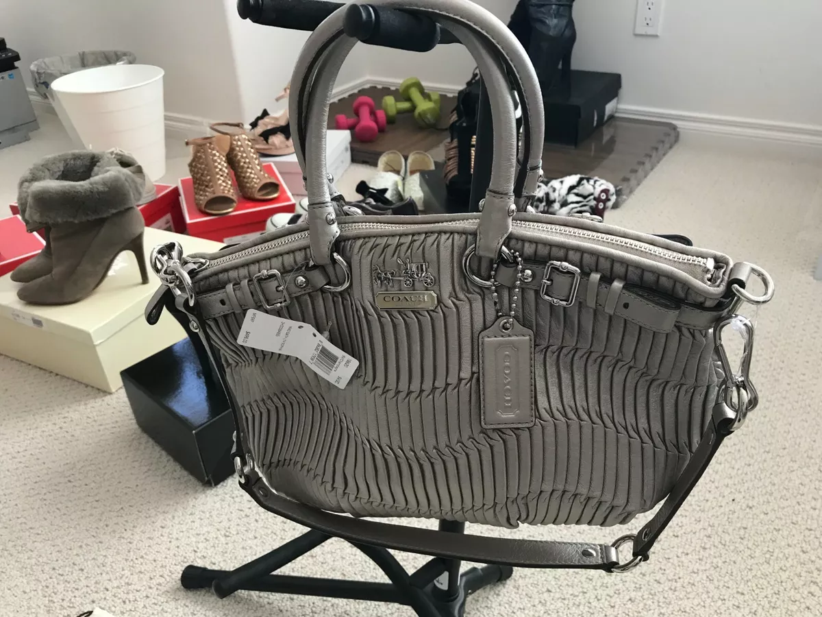 Gunmetal coach purse sale