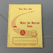 1969 US Army Missile & Munitions School Launcher Target Tester Functional Block 