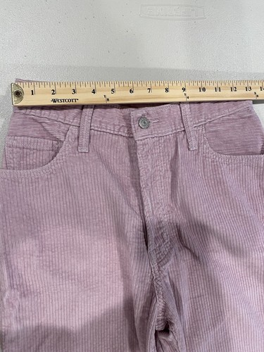 Levis Corduroy Pants Womens 26" Lavender Straight Leg Button Fly 100% Cotton - Picture 5 of 8