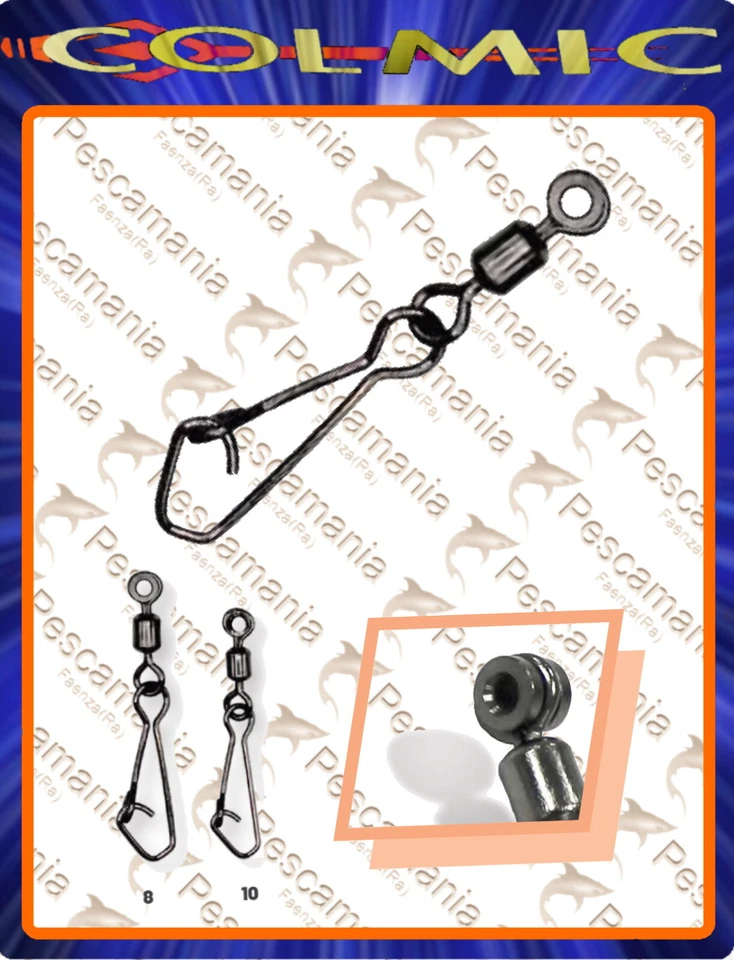 COLMIC SPA Girella Colmic con boccola scorrevole e moschettone pcs.6