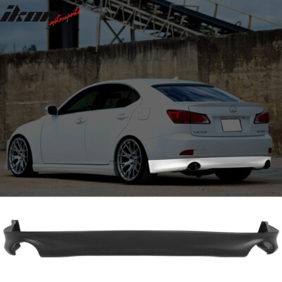 #ad Fits 06 12 Lexus IS250 IS350 4Dr OE Style Rear Bumper Lip Matte Black PP $119.99
