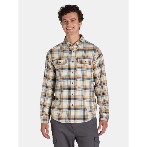 George Men's Pick Color Relaxed Fit Button-up Long Sleeve Flannel Shirts: S-3XLT - Picture 26 of 64