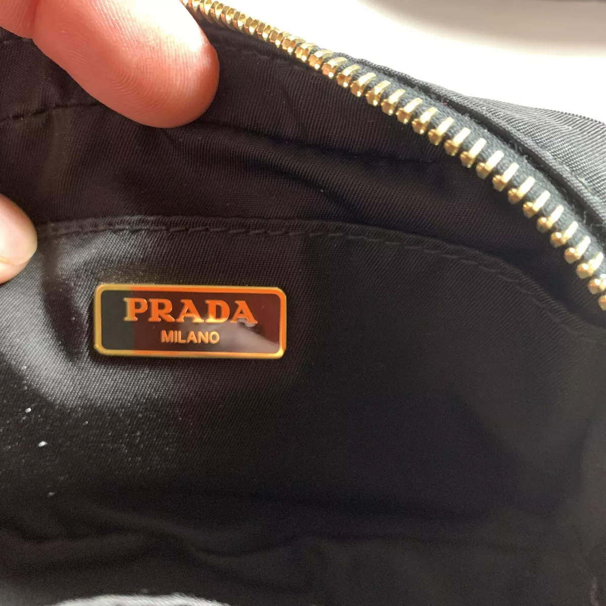 PRADA Tessuto Nylon Mini Camera Crossbody Bag Black 1278536