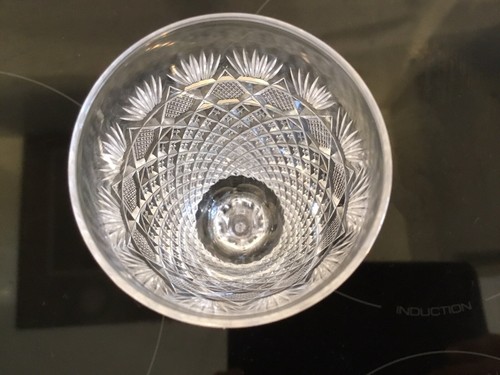 Englischer viktorianischer geschliffener Glaskelch Perlenschliff Stiel Diamantschliff Schale. um 1890 - Bild 10 von 12