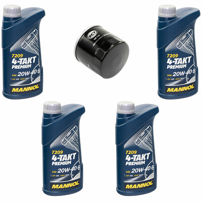 Motoröl Set 20W40 4 Liter Ölfilter SM134 für Yamaha FZ1 FZR GTS MT-01 1700 XJ XV