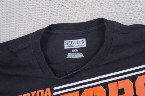 Florida Gators Shirt Mens Medium Black Spellout UF SEC Football Majestic - Picture 9 of 12