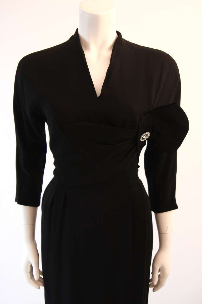 DOROTHY O'HARA 1950s Black Cocktail Dress - image 7