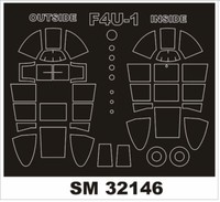 F4U-1 Corsair Canopy Painting Mask To Tamiya Kit #SM32146 1/32 Montex