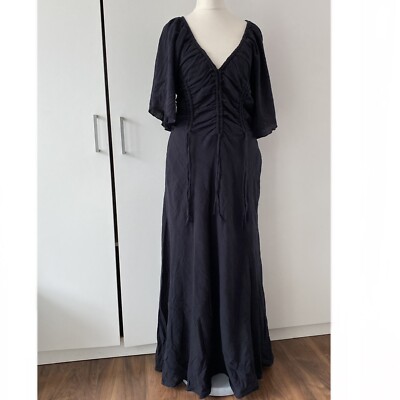 Free People Hard To Resist Midikleid Gr. S Small schwarz V-Ausschnitt