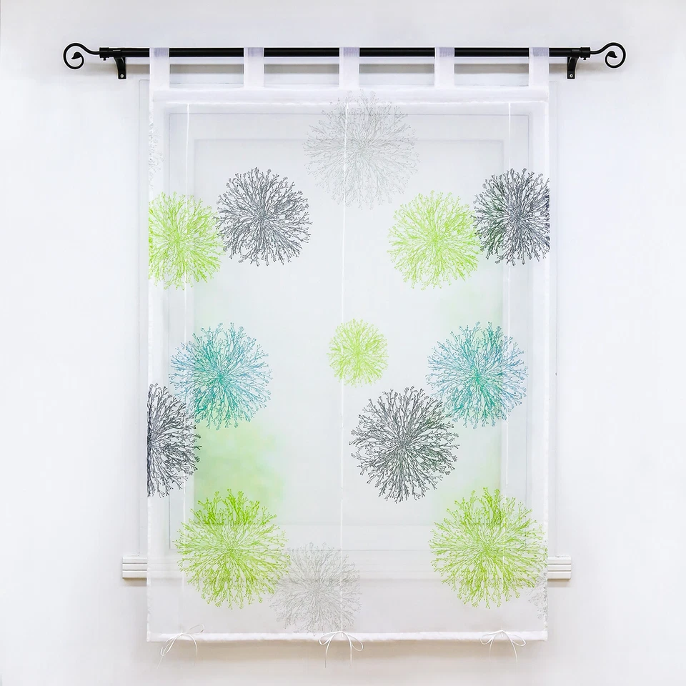 Raffrollo mit Schlaufen Raffgardinen Bändchenrollo Vorhang Küche Gardinen Modern - Bild 3 von 4