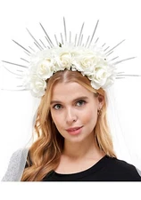 NEW KBW- True Vision Rose Veil Crown - SALE RAVE EDC