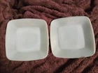 2 Vintage Fire King Jadeite Charm Sqre Luncheon Plates 8 3/8"