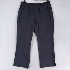Cherokee Workwear Scrub Pants Womens XL Gray Cargo Pocket Stretch Medical 