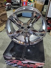 Pair Of Pacer Ideal 5-spoke 18 X 8 Chrome Rims And Center Caps 786c-8807