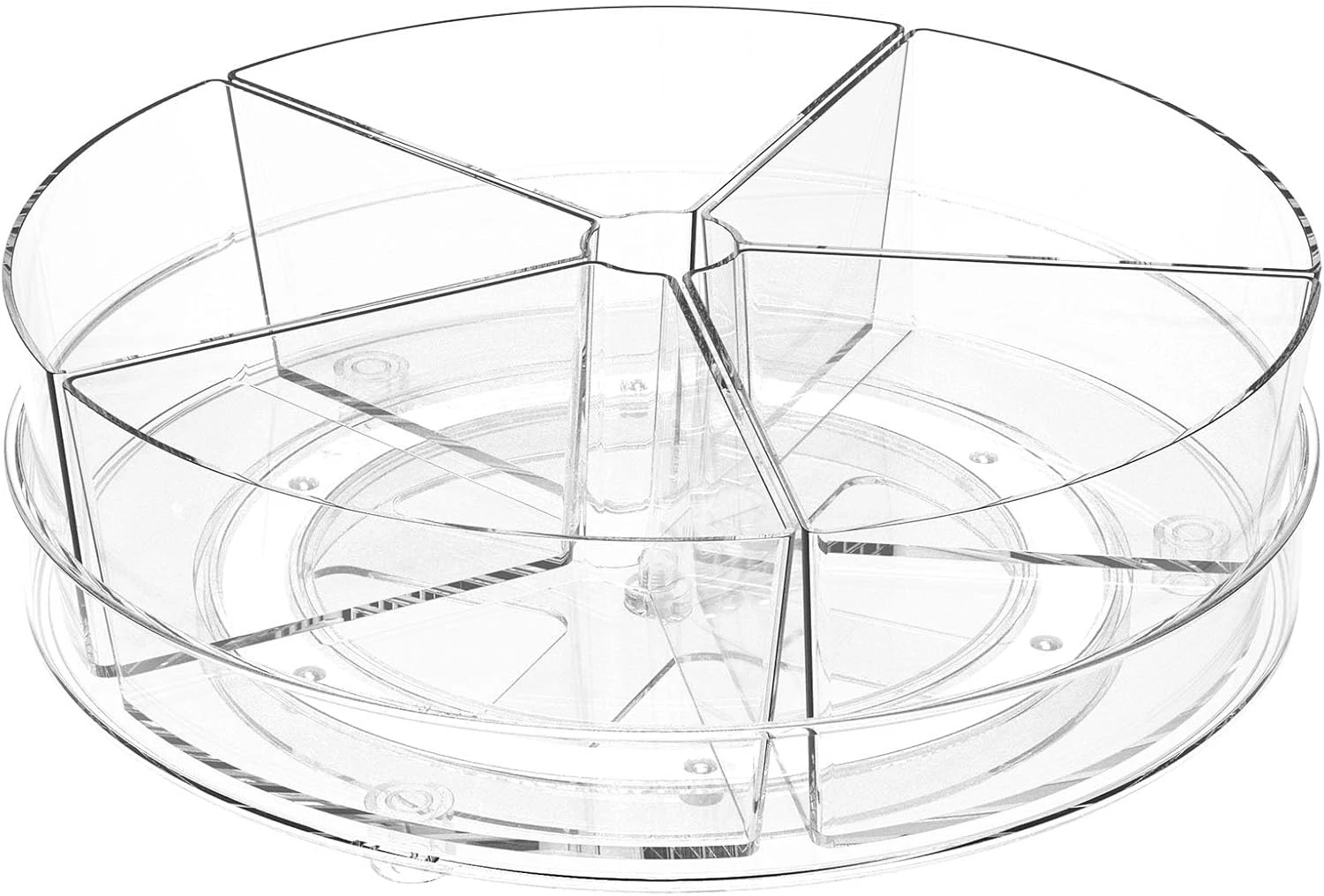 5 Grids Clear Lazy Susan Cabinet Organizer Bins 360° Rotating Spice Rack
Opens in a new window or ta