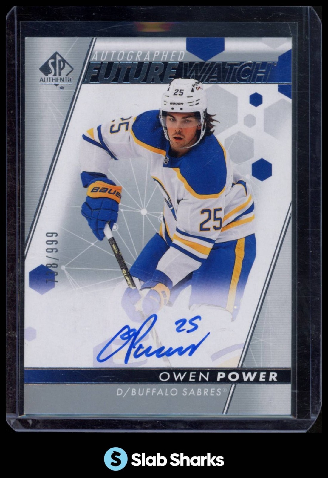 2022 UPPER DECK SP AUTHENTIC #102 OWEN POWER FUTURE WATCH AUTO ROOKIE RC /999