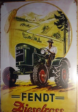 FENDT  TRAKTOR BULLDOG  .... -   Blechschild Retro 20 x 30 cm