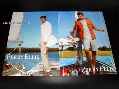 PERRY ELLIS 4-Page PRINT AD Spring 2008 SASHA KNEZEVIC handsome man